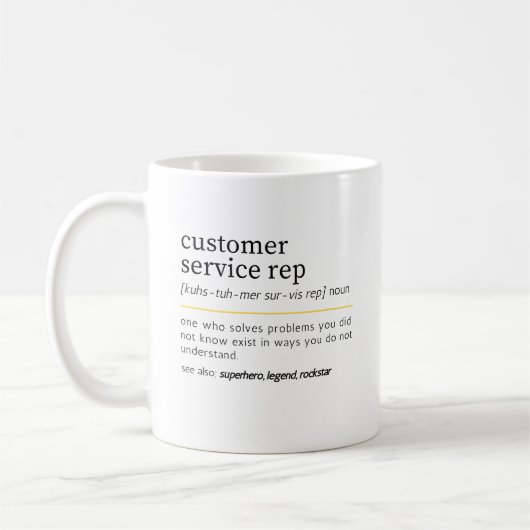 Mug Représentant du service client nom (Gauche)