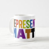 Mug Représentation Fait Une Différence Arc-en-ciel Div (Devant gauche)
