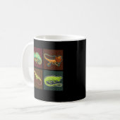 Mug Reptiles rétro Lizard Chameleon Iguana (Devant gauche)