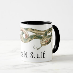 Mug Reptiles Vintage, Serpents ou Vipères Entrelacés e
