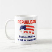 Mug Républicain drôle - aide sociale (Gauche)