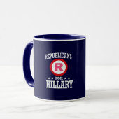 MUG RÉPUBLICAINS POUR HILLARY (Devant gauche)
