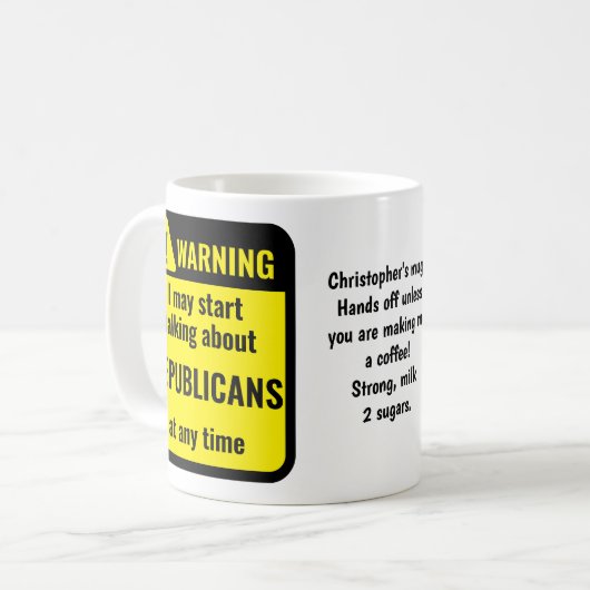 Mug Republicans Funny Personalized (Devant gauche)