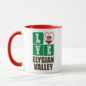 Mug République de Californie Drapeau Love Elysian Vall (Gauche)