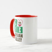 Mug République de Californie Drapeau Love Elysian Vall (Devant gauche)