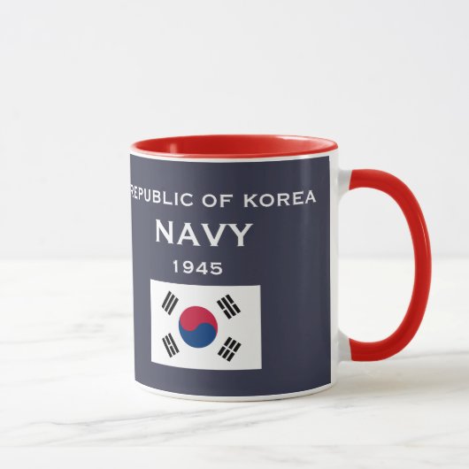 Mug République de Corée Marine 한 국 해 군 머 공 화 그 컵  (Droite)