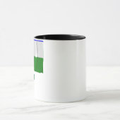 Mug République de drapeau de ondulation de Jämtland (Centre)
