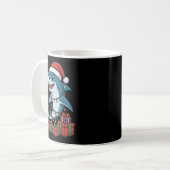 Mug requin à marteau Santa Hat Noël Funny Marine (Devant gauche)