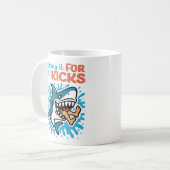 Mug Requin bleu cool pour les sensations fortes (Devant gauche)