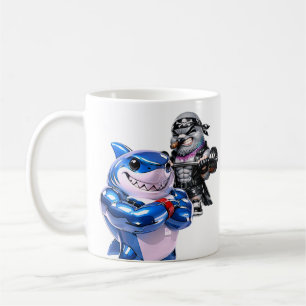 Mug Requin Bleu Pigeon Drôle Bodybuilder Gym