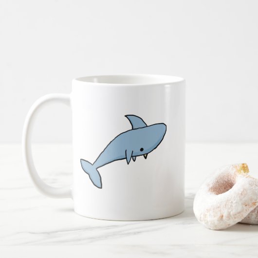 Mug Requin cartonné bleu (Avec donut)