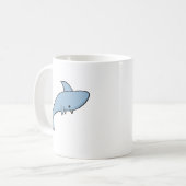 Mug Requin cartonné bleu (Devant gauche)