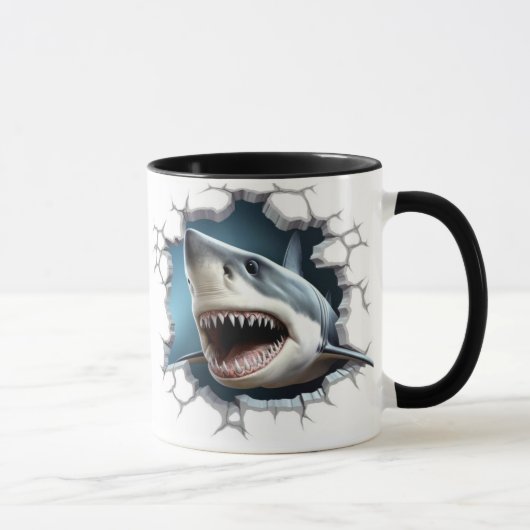 Mug Requin dans un mur (Droite)