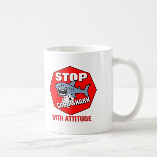 Mug Requin de carte avec l'attitude (Droite)