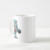Mug Requin drôle et cool musculation bodybuilder muscl (Devant gauche)