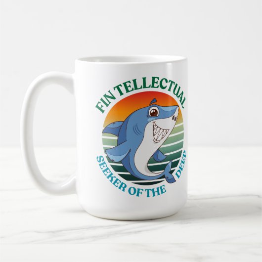 Mug Requin Fintellectuel Chercheur des Profondeurs Som (Gauche)