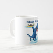 Mug Requin humoristique avec texte menaçant Café (Devant gauche)