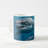 Mug Requin majestueux dans le bleu profond (Devant gauche)