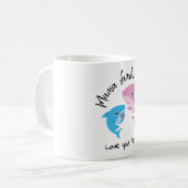 Mug requin maman, jour de la mère, petit requin (Devant gauche)
