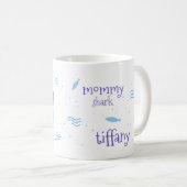 Mug Requin maman - Violet (Devant droit)