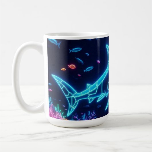 Mug Requin néon coloré (Gauche)