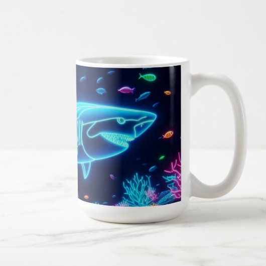 Mug Requin néon coloré (Droite)