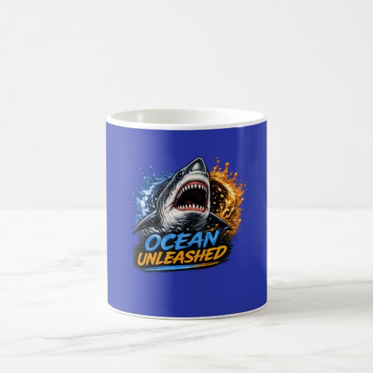 Mug Requin Ocean Unleashed – Éclaboussure audacieuse b (Centre)