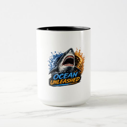 Mug Requin Ocean Unleashed – Éclaboussure Audacieuse B (Centre)