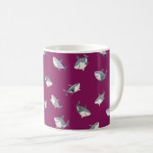 Mug Requins à l'aquarelle jetés sur fond rose foncé (Devant droit)