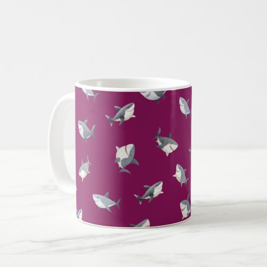 Mug Requins à l'aquarelle jetés sur fond rose foncé (Devant gauche)