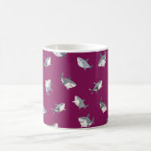 Mug Requins à l'aquarelle jetés sur fond rose foncé (Centre)