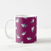 Mug Requins à l'aquarelle jetés sur fond rose foncé (Gauche)