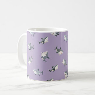 Mug Requins à l'aquarelle jetés sur fond violet clair
