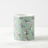 Mug Requins de Noël jetés sur fond vert clair (Centre)