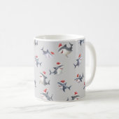 Mug Requins de Noël jetés sur Gris Clair (Devant droit)
