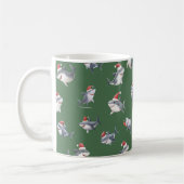 Mug Requins de Noël jetés sur Vert (Gauche)