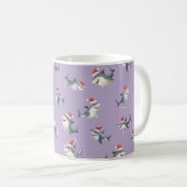 Mug Requins de Noël jetés sur Violet Clair (Devant droit)