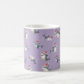 Mug Requins de Noël jetés sur Violet Clair (Centre)