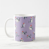Mug Requins de Noël jetés sur Violet Clair (Gauche)