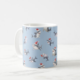 Mug Requins de Noël Renversés sur Fond Bleu Clair