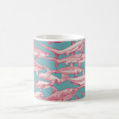 Mug requins juste viva magenta turquoise (Centre)