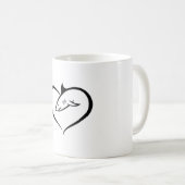 Mug Requins Poisson Fin Océan Océan Cool Drôle Cadeau (Devant droit)