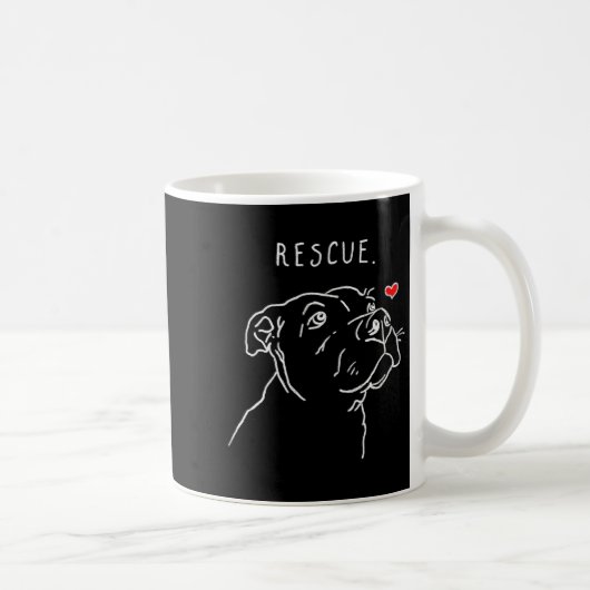 Mug Rescue Dog, Tbull Drawing, Rescue Mom, Adopt Don't (Droite)