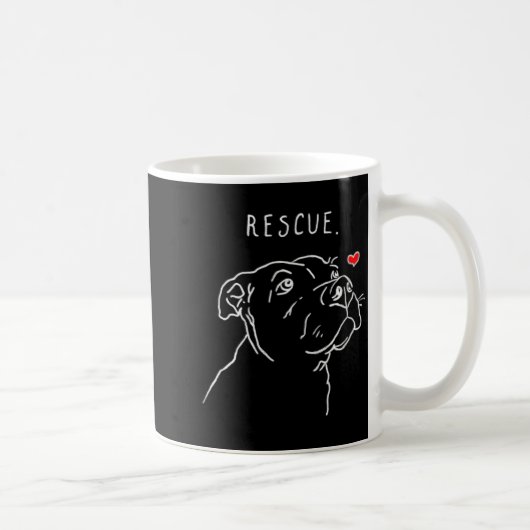 Mug Rescue Dog Tbull Drawing Rescue Mom Adopt Dont _1  (Droite)