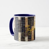 Mug Réseau Océan Brun Bleu (Devant gauche)
