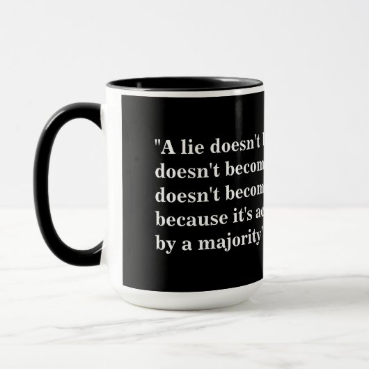 Mug Réservateur T. Citation De Washington Sur La Vérit (Gauche)