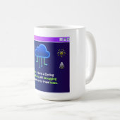 Mug Résidence de codage drôle, Hacker néon Synthwave R (Devant droit)