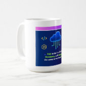 Mug Résidence de codage drôle, Hacker néon Synthwave R (Devant gauche)