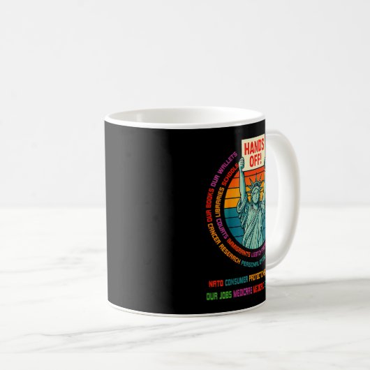Mug Resist Resistance Usa Statue Of Liberty Hands Off (Devant droit)