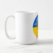 Mug Résistance au drapeau ukrainien Flaming Fist (Gauche)